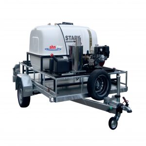 Hidrolavadora Autónoma AHNPRO Agua Caliente – Carro -Motor Honda, 15 Lts 200 BAR-1000l-REMOLQUE