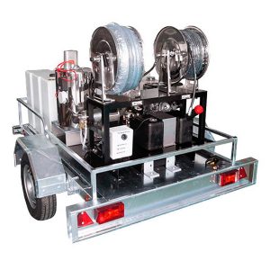 Hidrolavadora Autónoma AHNPRO Agua Caliente – Carro -Motor Honda, 15 Lts 200 BAR-400l-REMOLQUE