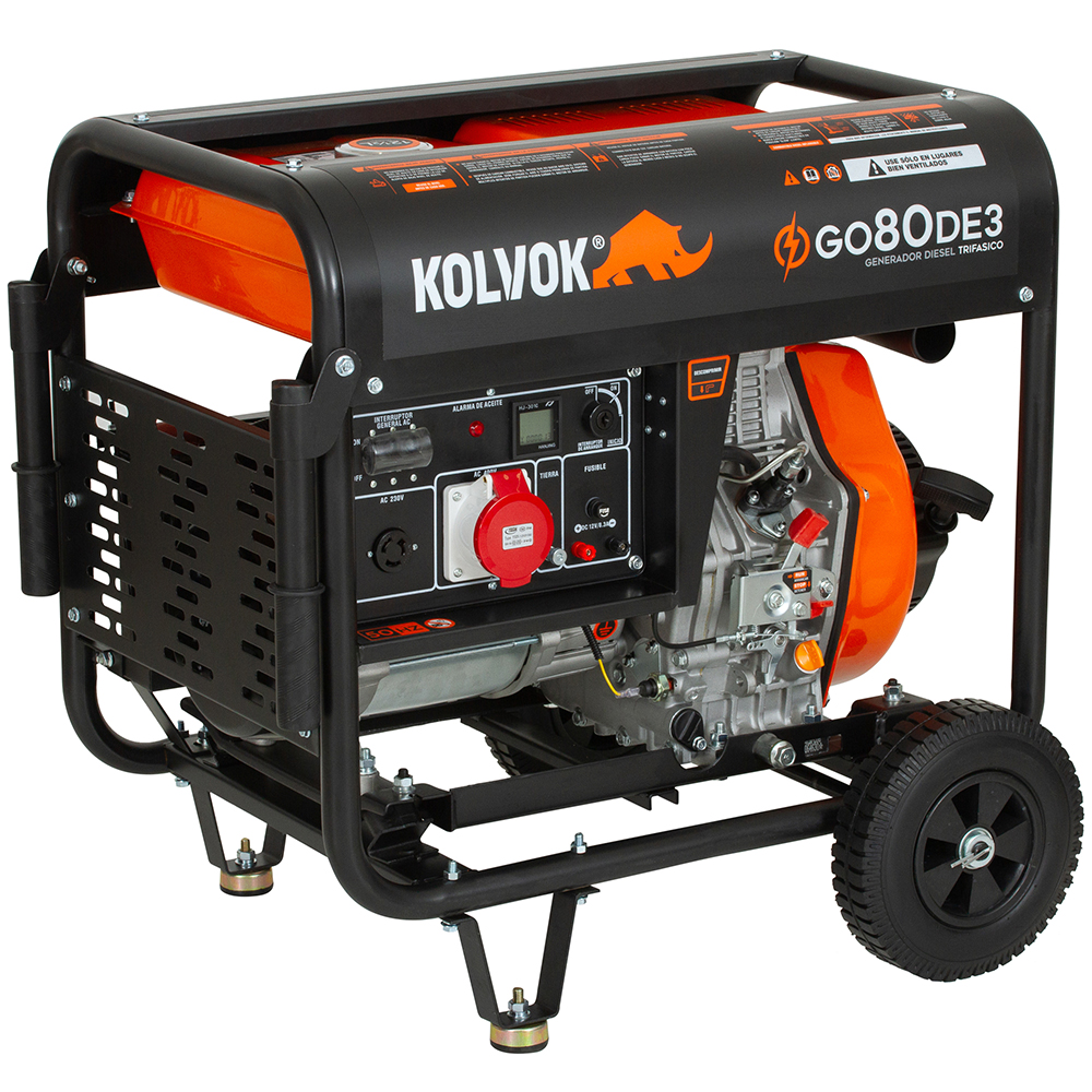 Generador Eléctrico Kolvok 8.1kVA Trifásico Diesel GO80DE3